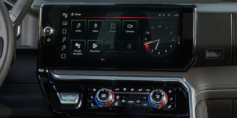 2026 GMC Sierra 2500 HD Pro infotainment touchscreen and dashboard controls